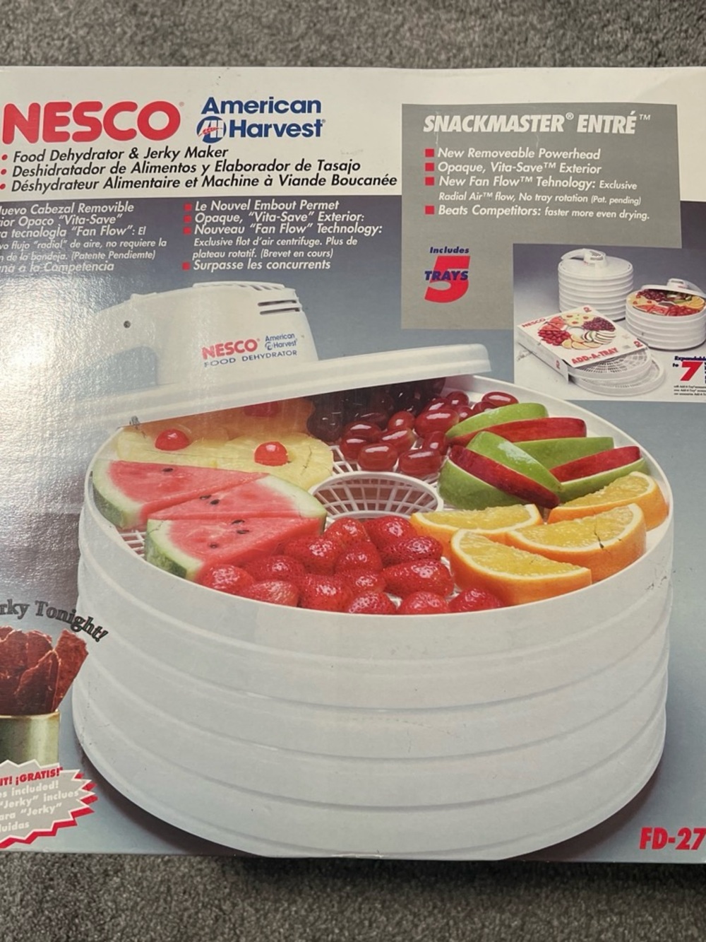 NEW! NESCO American Harvest Snackmaster Entré Food Dehydrator & Jerky Maker